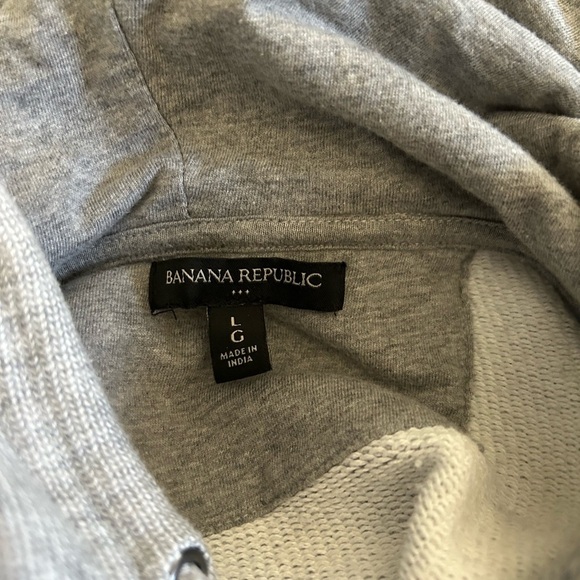 Banana Republic Cotton Blend Hood Sweater size L grey excellent condition - Picture 5 of 7